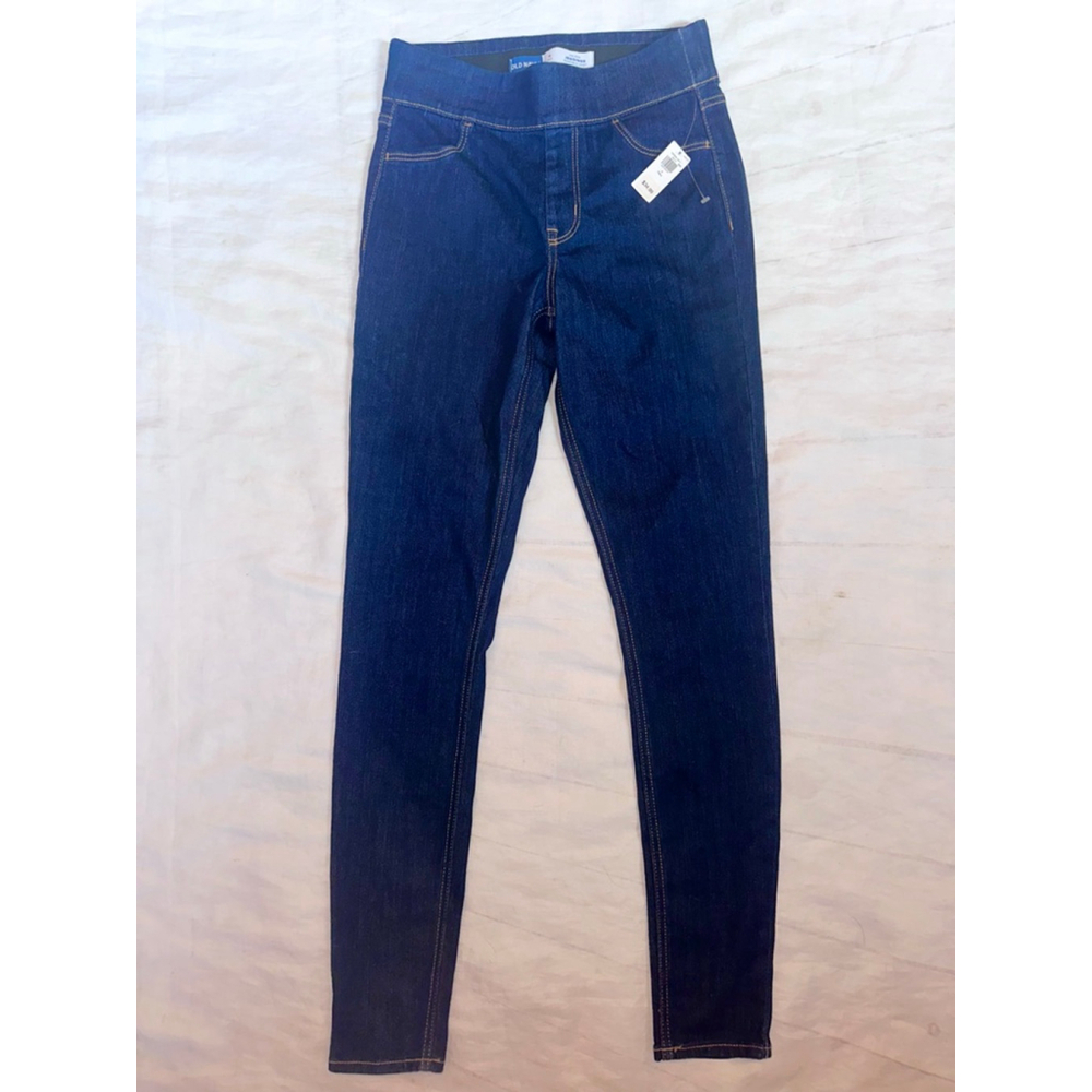NWT Women’s Size 4 Tall Old Navy Mid Rise Adjustable Waist Pull On Jean Jeggings